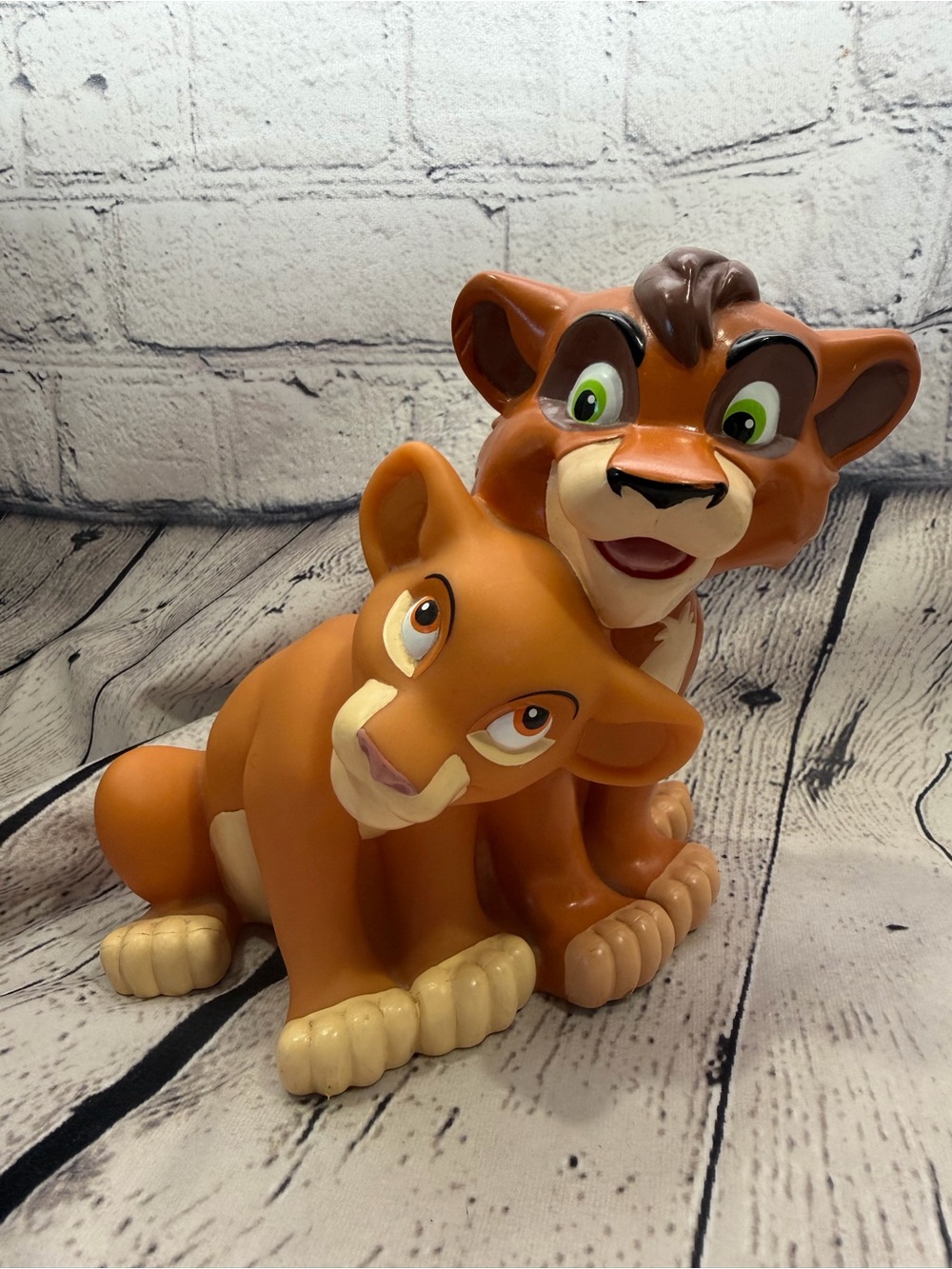 Vintage Disney Applause Rare Lion King 2 Kovu & Kiara Coin Bank